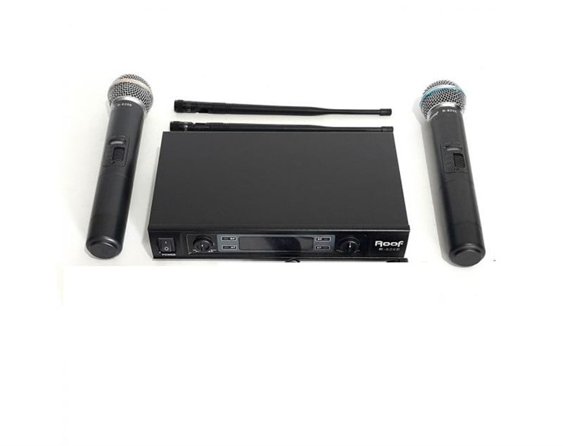 Roof R-820E UHF 618-865,6MHz 2 Kanal Çift El Kablosuz Mikrofon Seti