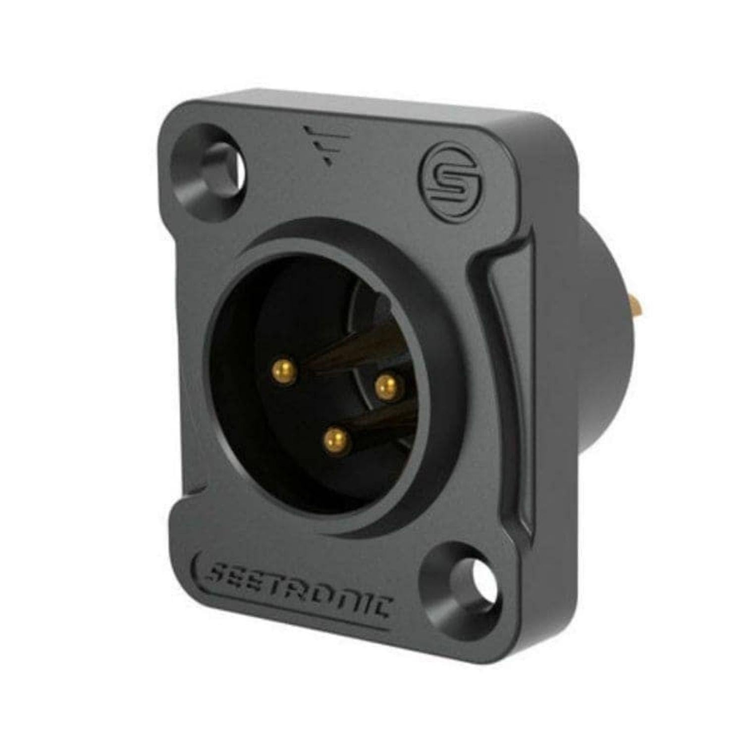 Seetronic J3F2C-W-B-67 3 Pin Şase Tipi Su Geçirmez Erkek Konnektör