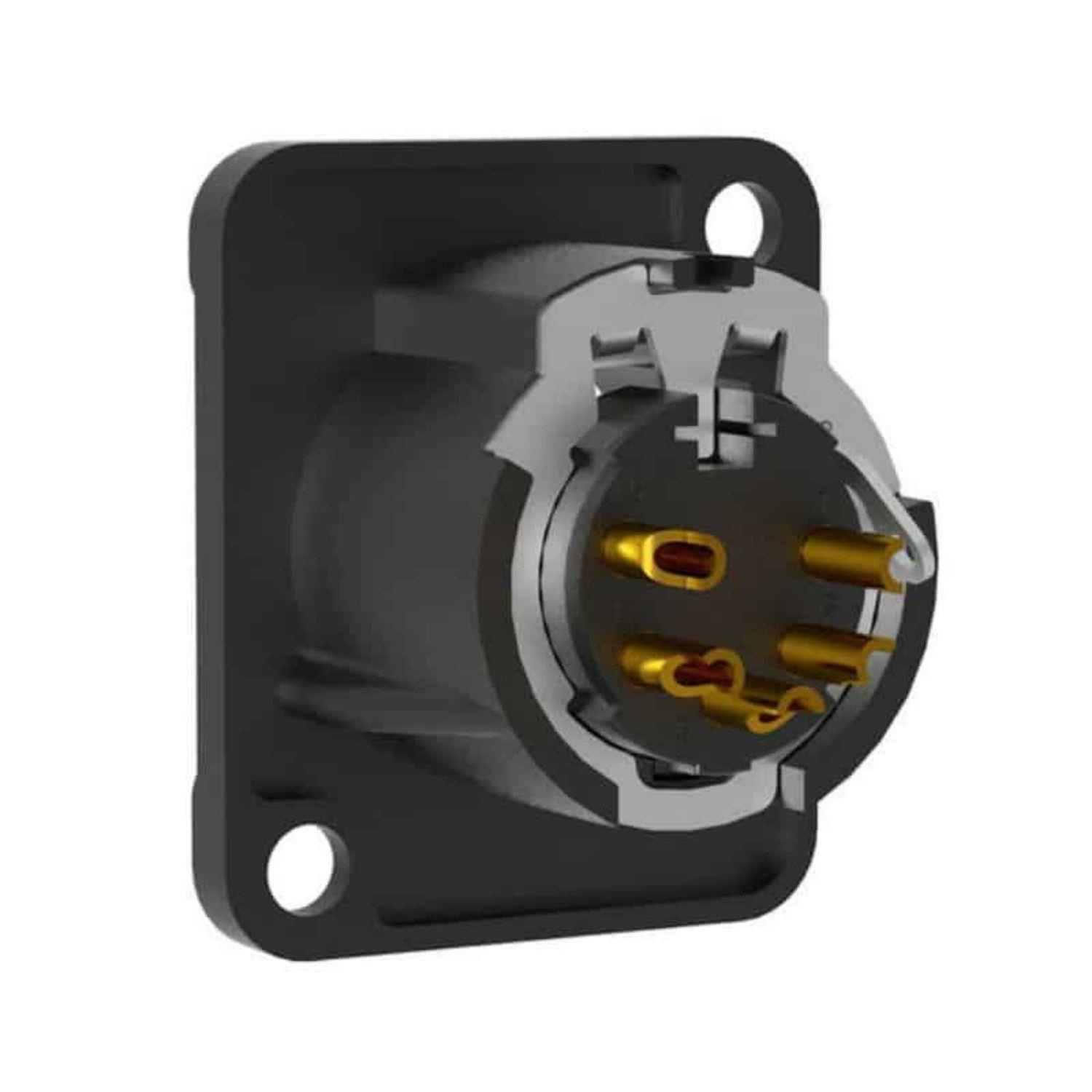 Seetronic MJ5F2C-BG 5 Pin Şase Tipi Erkek Konnektör