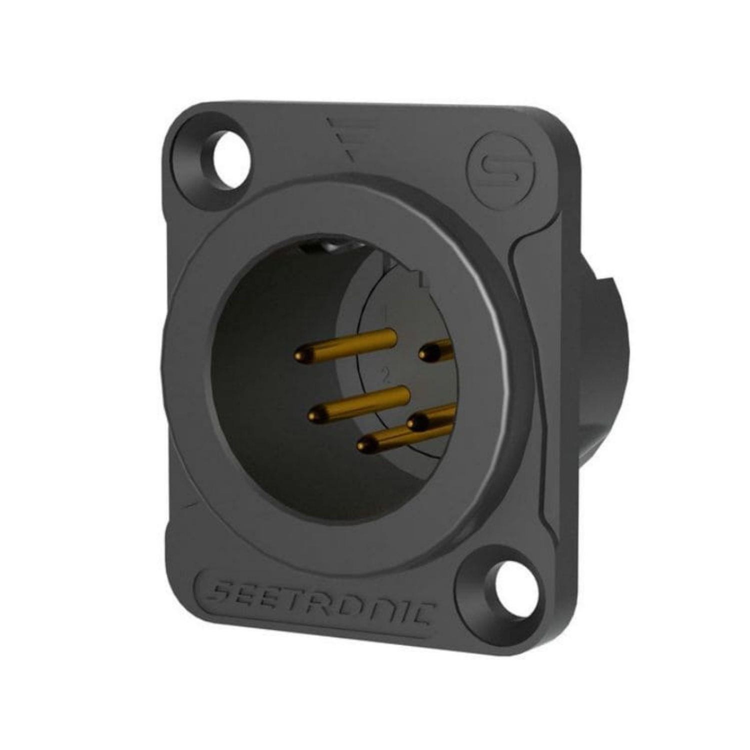 Seetronic MJ5F2C-BG 5 Pin Şase Tipi Erkek Konnektör