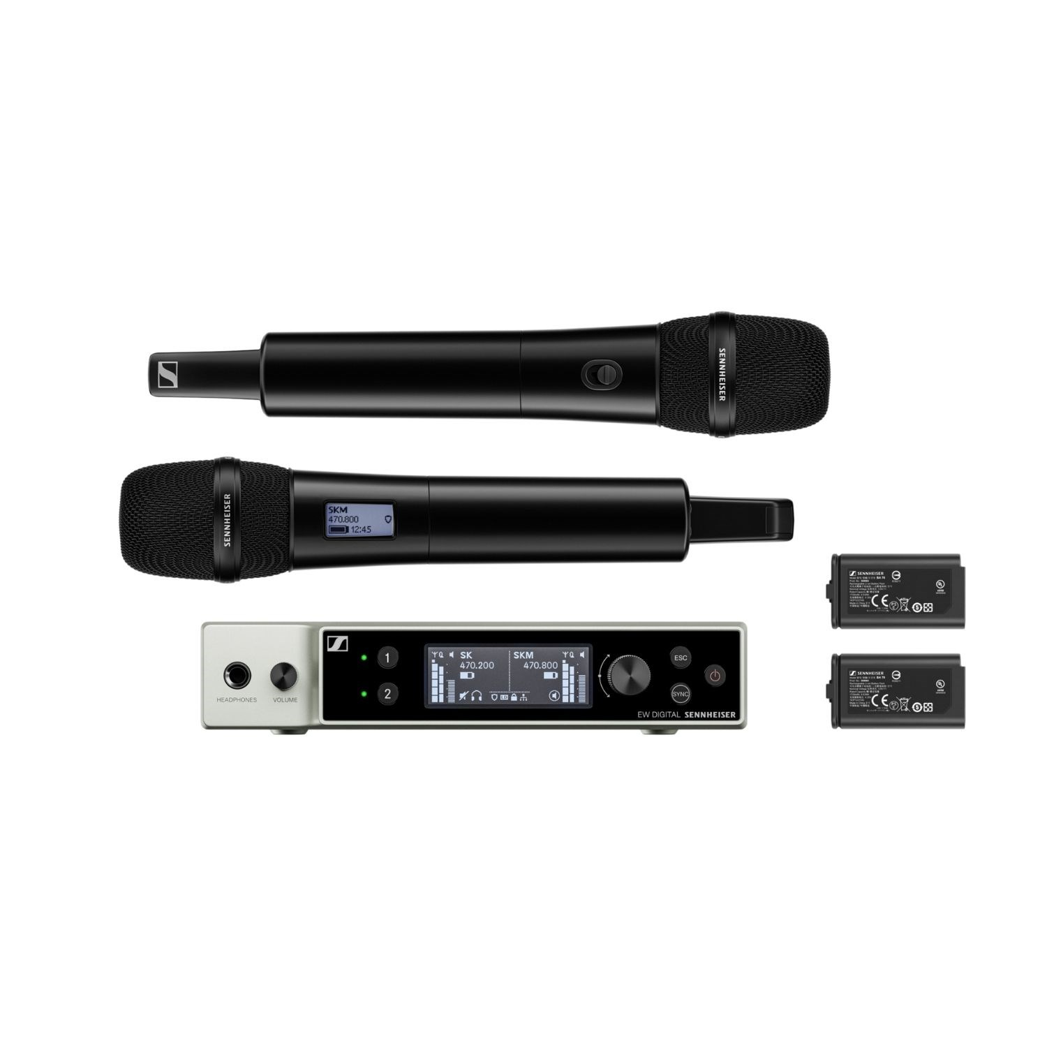 Sennheiser EW-DX 835-S SET (Q1-9) Çift El Tipi Dijital Kablosuz Mikrofon Sistemi