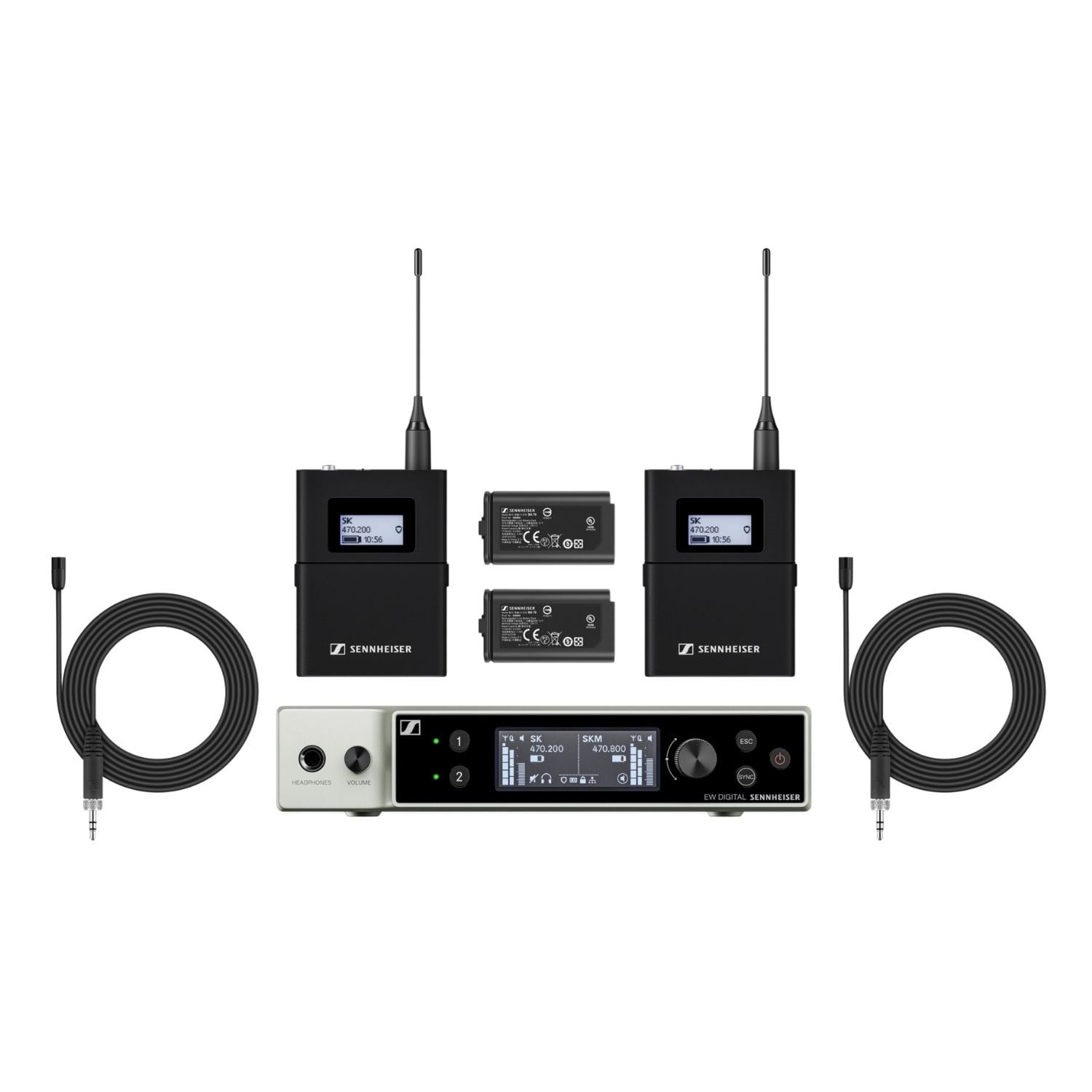Sennheiser EW-DX MKE 2 SET (Q1-9) Dijital Kablosuz Yaka Mikrofonu Sistemi