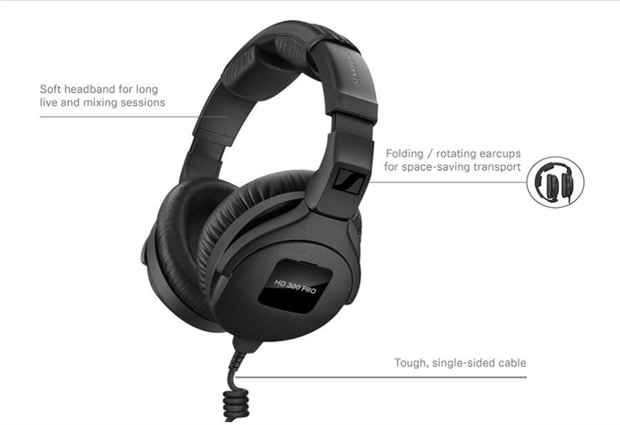 Sennheiser HD 300 PRO Kulak Üstü Stüdyo Kulaklık