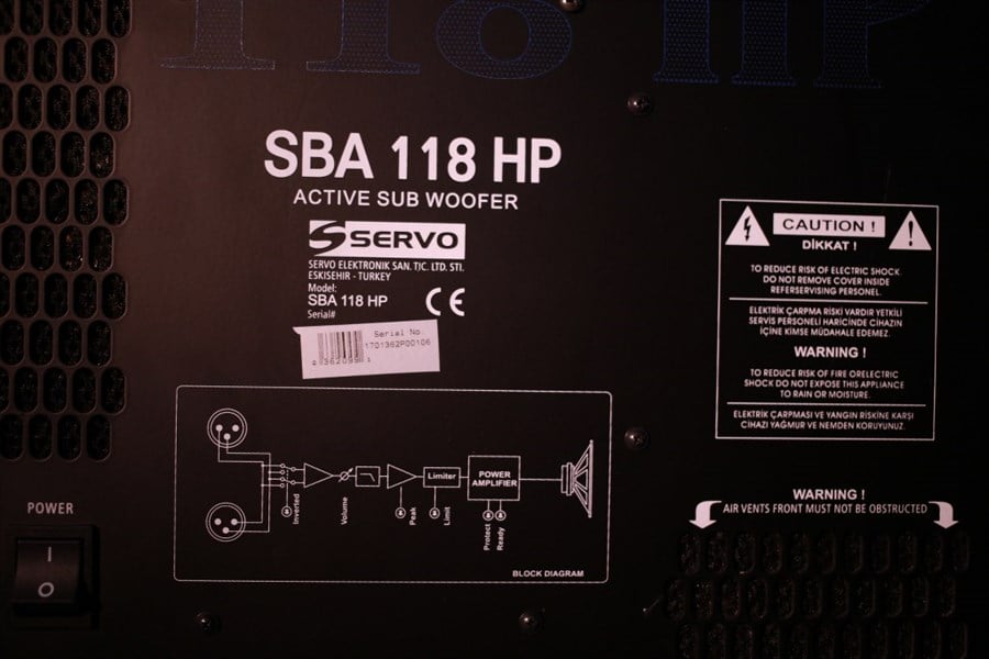 Servo SBA 118 HP Aktif Subbass Kabin Hoparlör