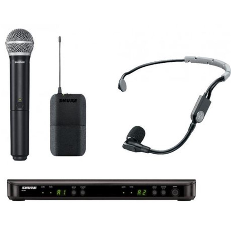 Shure BLX1288E/SM35 2 li El+Headset Telsiz Mikrofon Seti