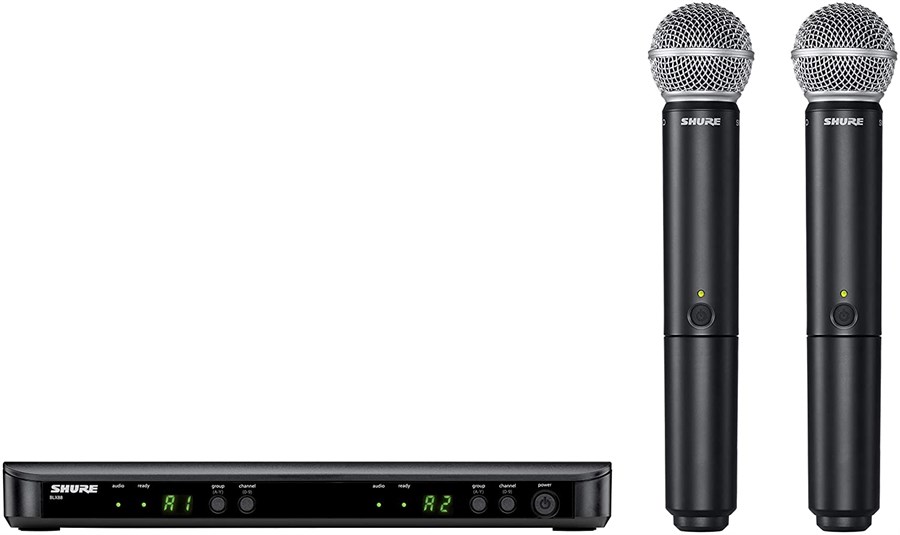 Shure BLX288E/SM58 Kablosuz Çift El Mikrofon Seti
