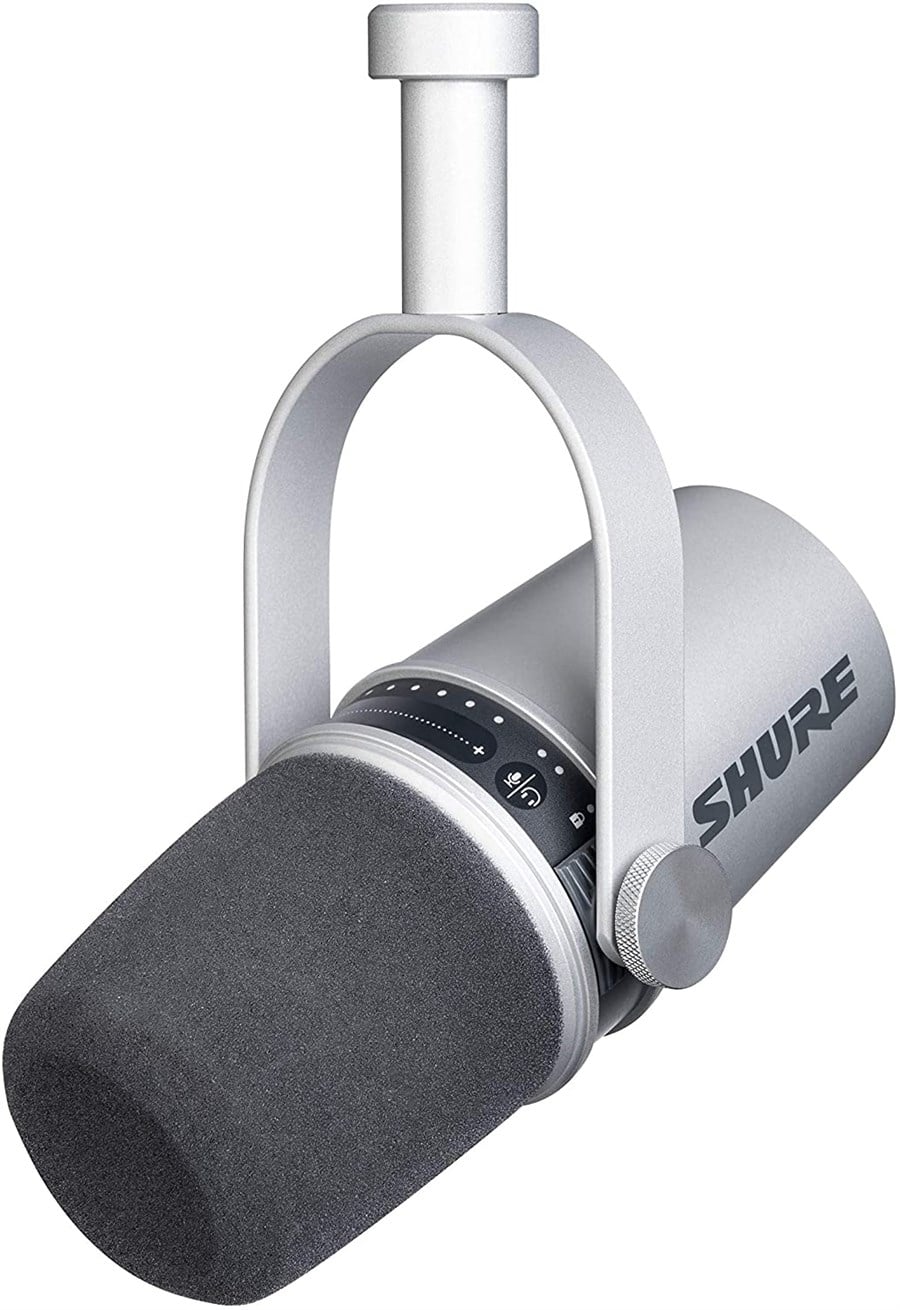 Shure MV7-S Radyo ve Stüdyo Podcast Mikrofon Gümüş