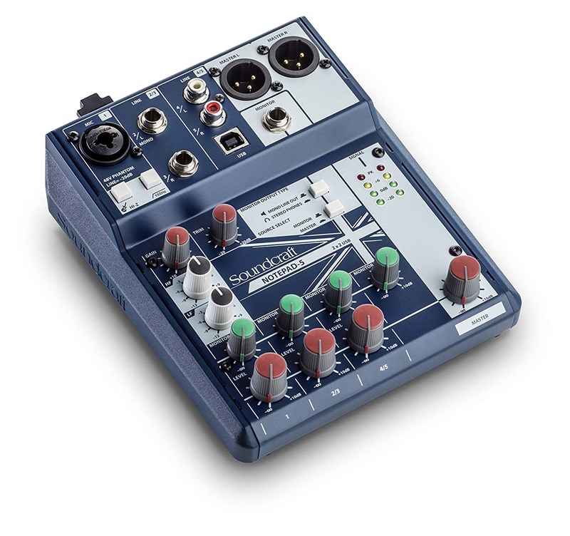 Soundcraft Notepad 5 Channel Desktop Mixer with USB