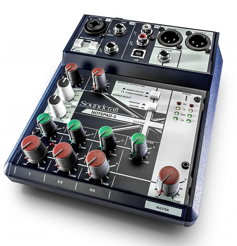 Soundcraft Notepad 5 Channel Desktop Mixer with USB