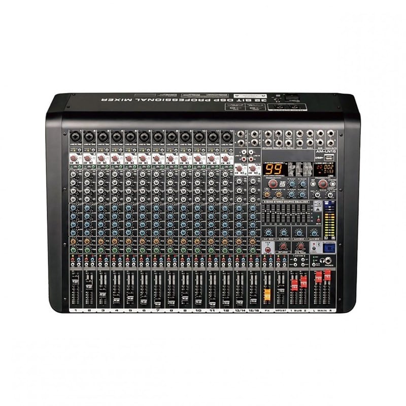 SSP Audio AX 16 Efektli USBli 16 Kanal Deck Mikser