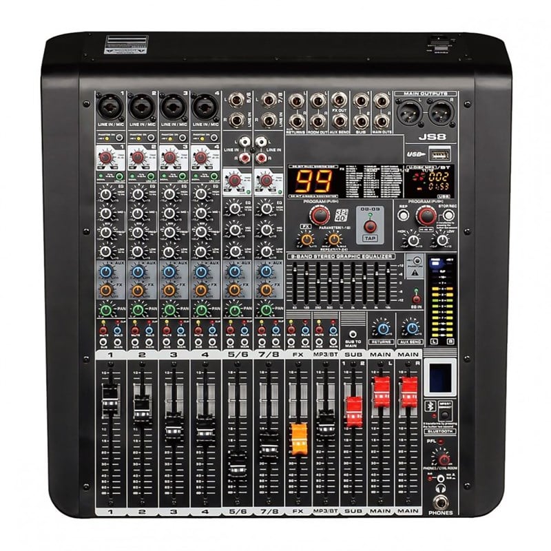 SSP Audio FX 8L Bluetoothlu Efektli 8 Kanal Deck Mikser