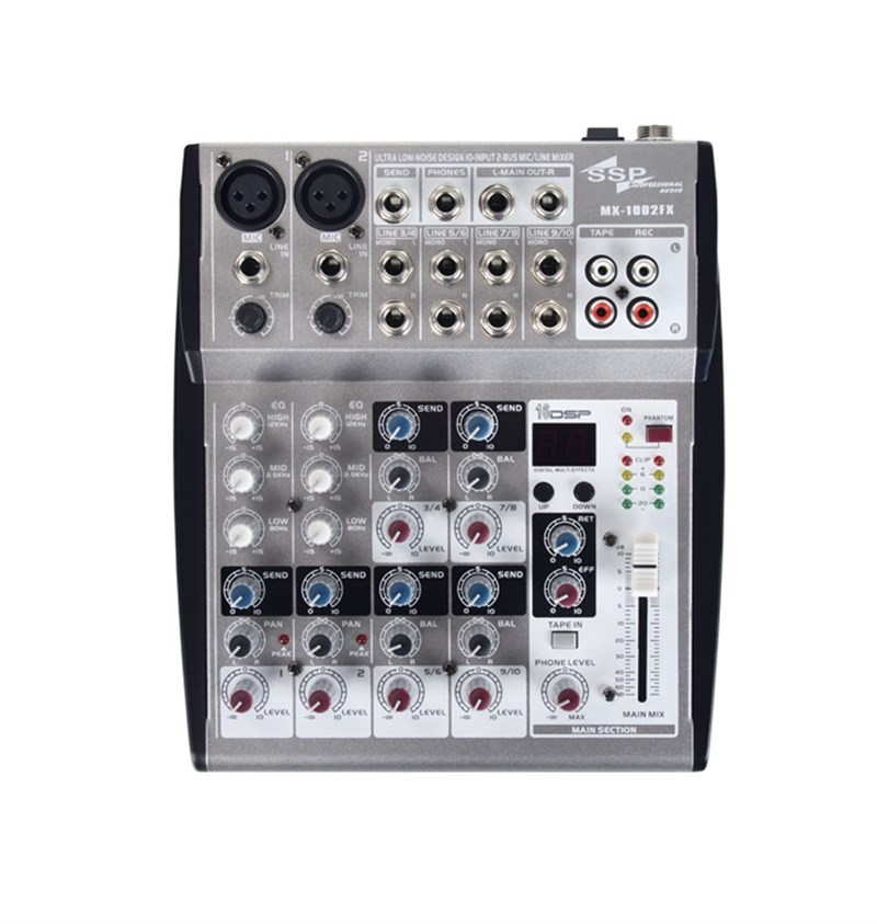 SSP Audio MX1002FX 10 Kanal Efektli Kompakt Deck Mikser
