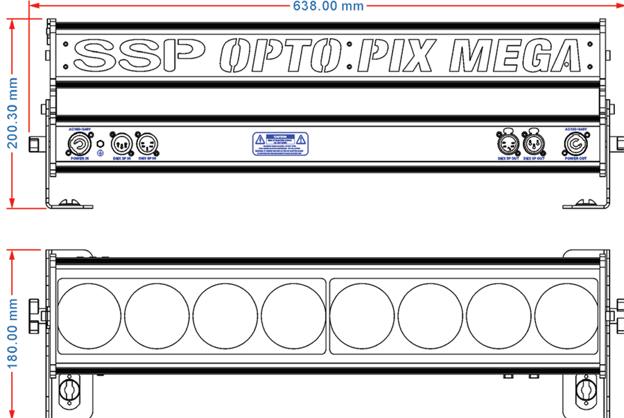SSP Audio OPTO PIX MEGA Professional 8x40W LED Bar Wash