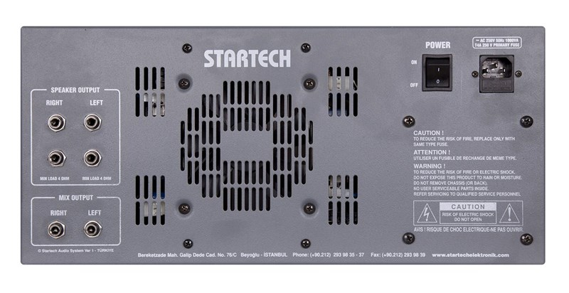Startech Safir S6/800 USB - 6 Mic/Line + 1 Rca Kanal 2x400W Power Mikser