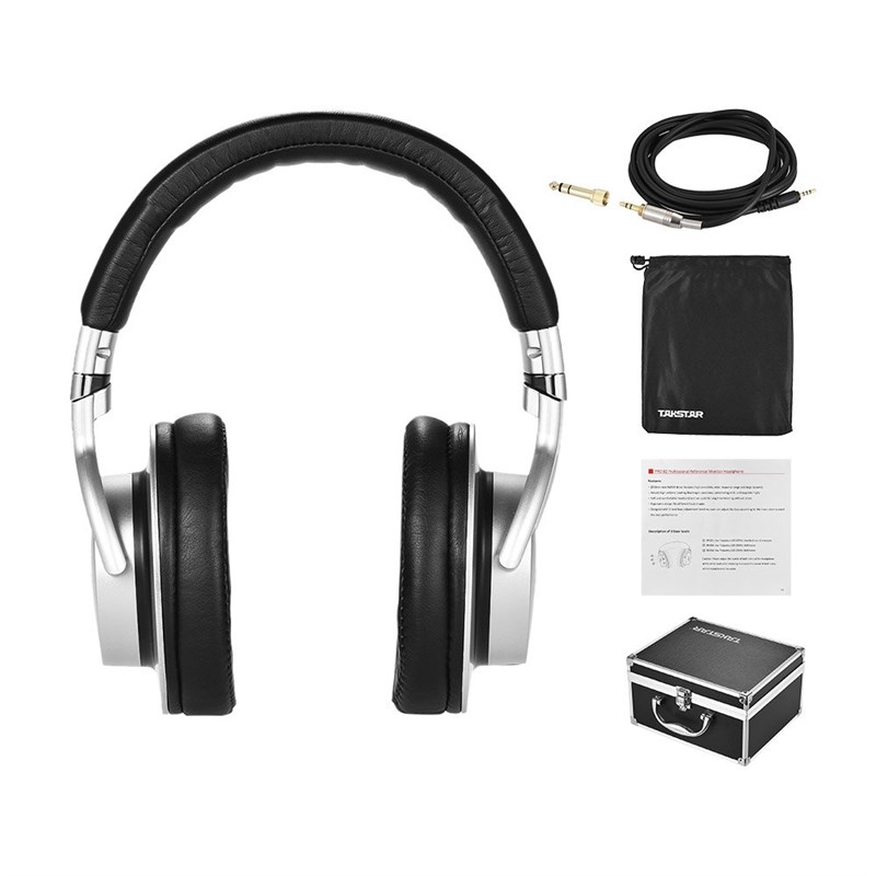 Takstar PRO82 Profesyonel Studio-Monitör-DJ Kulaklığı Gümüş