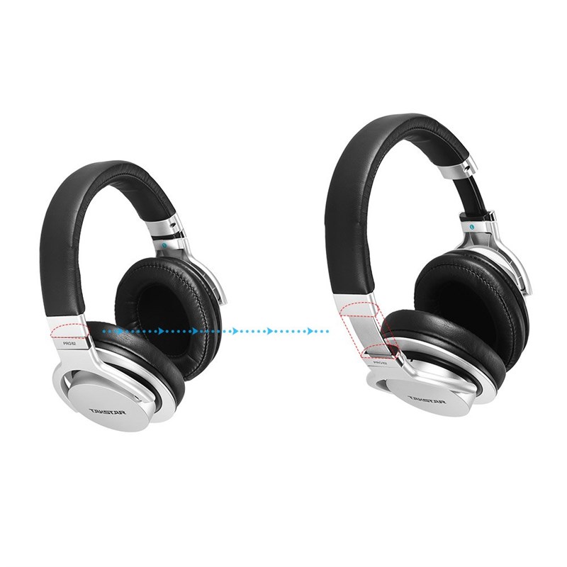 Takstar PRO82 Profesyonel Studio-Monitör-DJ Kulaklığı Gümüş