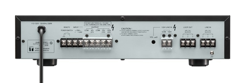 Toa A-2030 CE - 30W 100V, 3 Mic, 2 Aux Giriş, Mikser Amfi