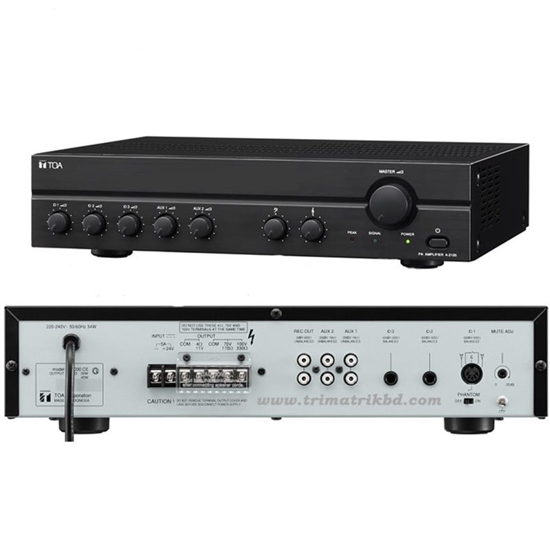 Toa A-2060 CE 100V 600W, 3 Mic, 2 Aux Amfili Mikser