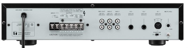 Toa A-2120 CE - 120W 100V 3 Mic, 3 Aux Amfili Mikser