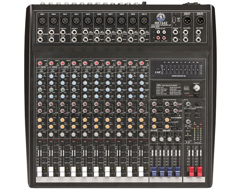 Topp Pro MX1642/EQ+DSP 10 Mono 6 Stereo Kanal Deck Mikser