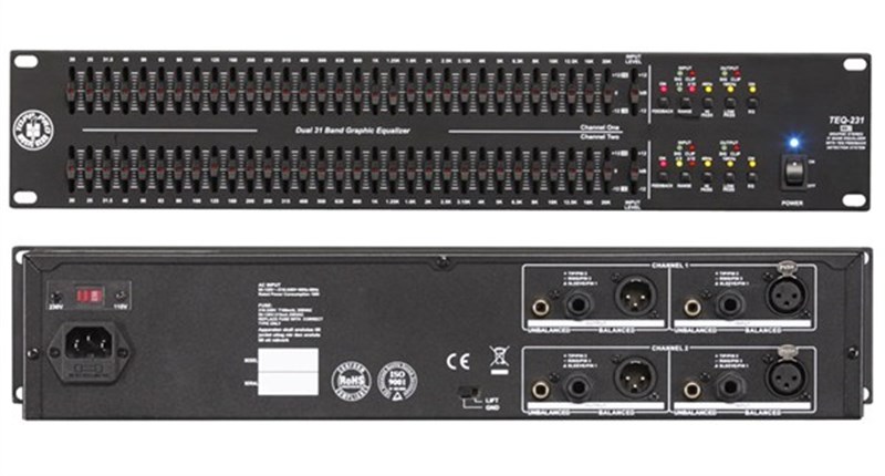Topp Pro TEQ 231SW 2 x 31 Band Grafik Ekolayzır