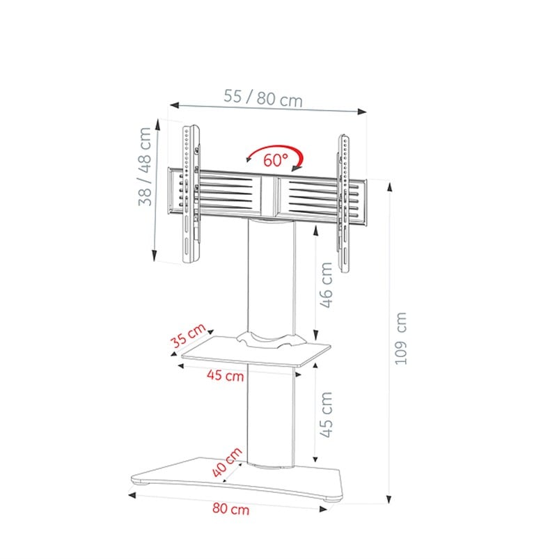 Ultimate FL-B-8040-B-5538 110 cm Tv Standı