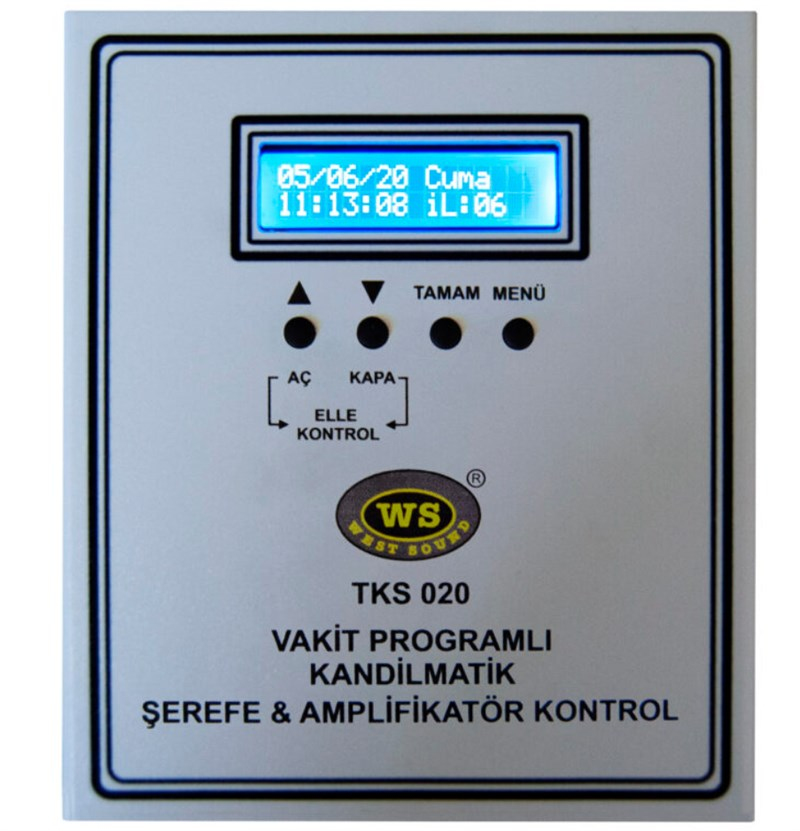 West Sound TKS-020 Vakit Programlı Kandilmatik Ve Vakit Zaman Rolesi