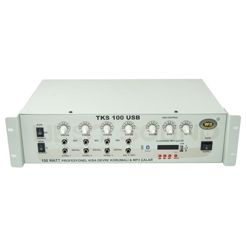 West Sound TKS 100 USB 100W 6 Kanal Usb/Mp3 Mikser Anfi