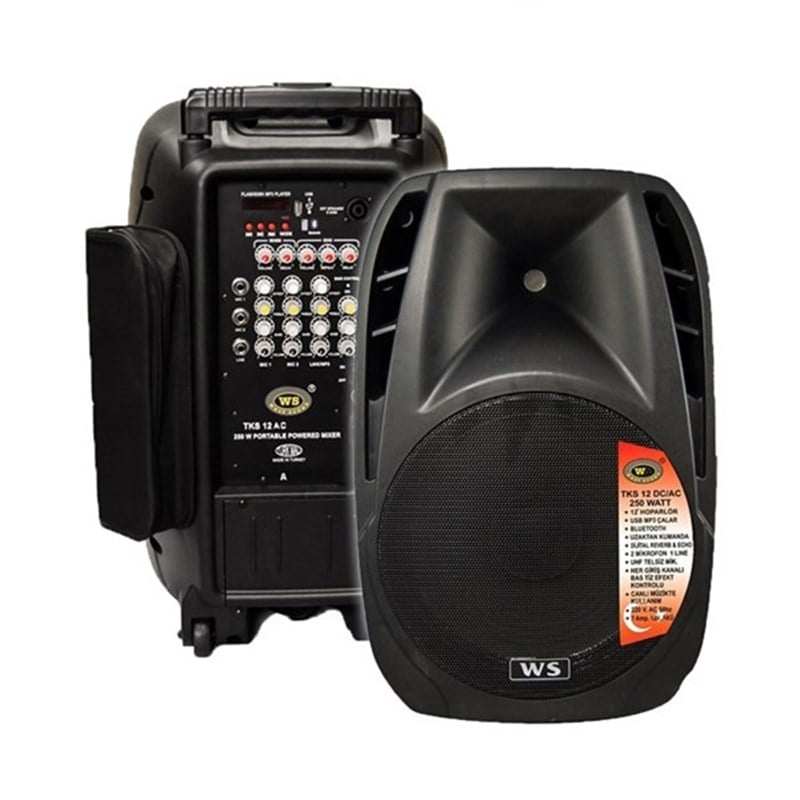 West Sound TKS 12 AC 250W 12 inç Usb/mp3 Portatif Ses Sistemi