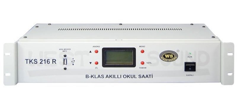 West Sound TKS 216 R B Klas Rack Tipi Akıllı Okul Saati