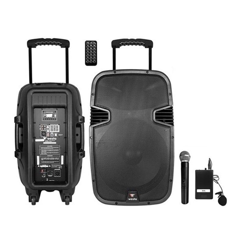 Westa WAP 12502ET 12 İnch 250 Watt Taşınabilir Ses Sistemi El + Yaka