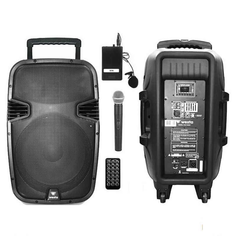 Westa WAP-15502ET 15 inç 300W Portatif Ses Sistemi - El + Yaka