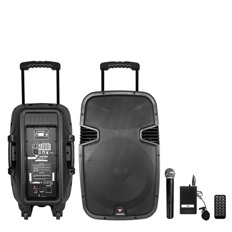 Westa WAP-15502ET 15 inç 300W Portatif Ses Sistemi - El + Yaka