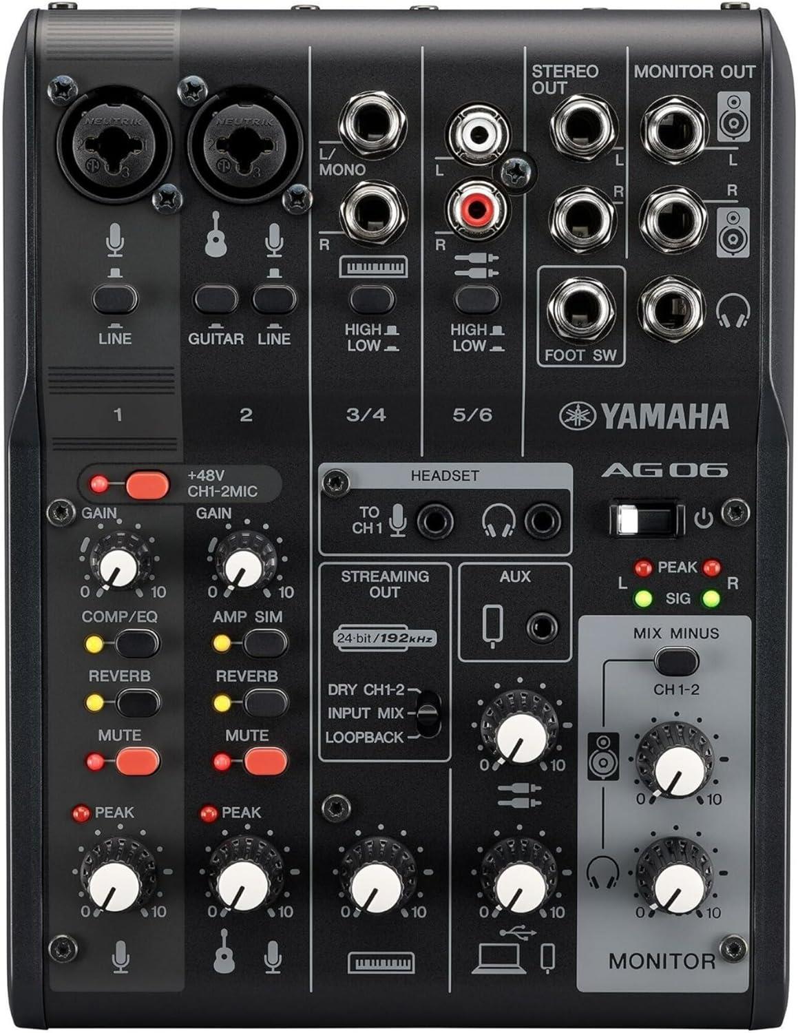 Yamaha AG06 MK2 B Canlı Yayın Ses USB Mikseri