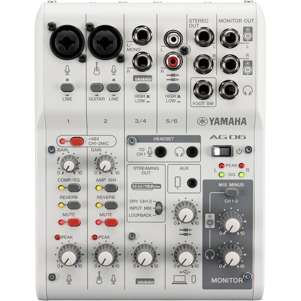 Yamaha AG06MK2 W Canlı Yayın Ses USB Mikseri