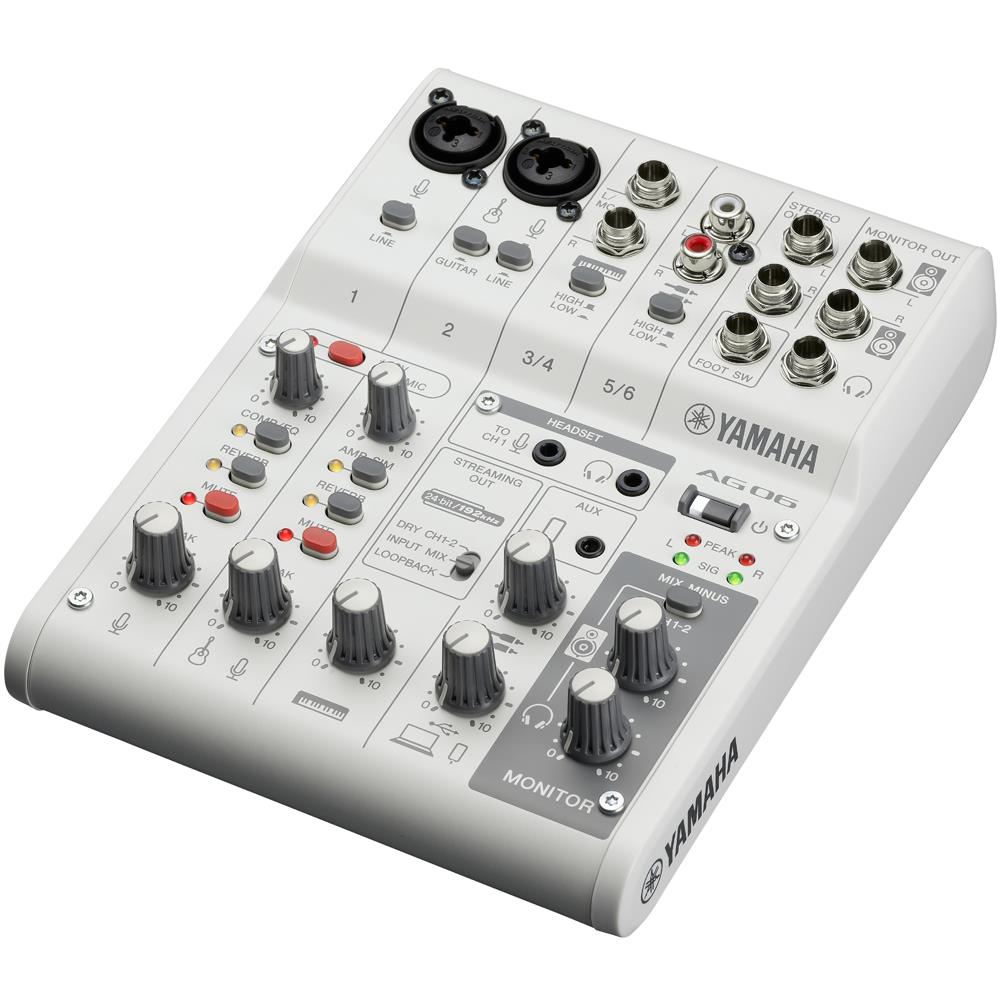 Yamaha AG06MK2 W Canlı Yayın Ses USB Mikseri