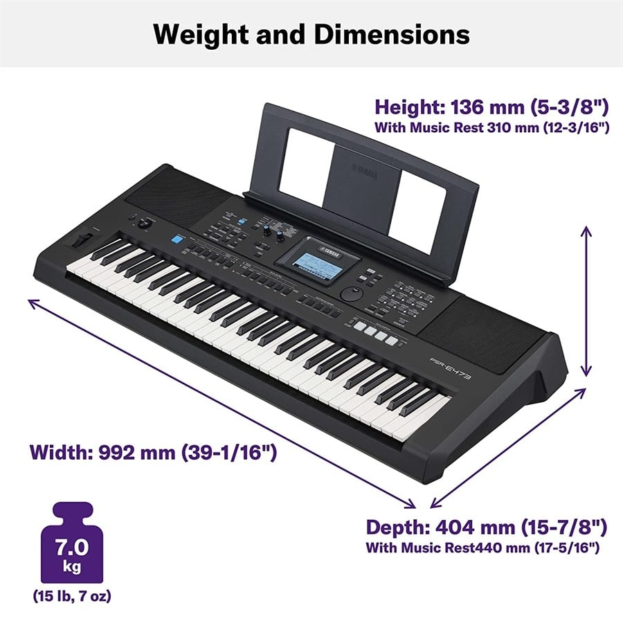 Yamaha PSR-E473 61 Portatif Org 61 Tuş
