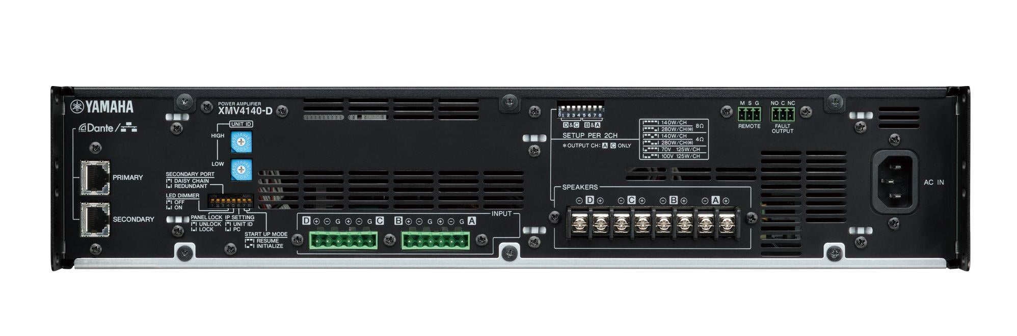 Yamaha XMV4140-D 4 Kanallı Power Amfi 4 X 140 Watt/4 Ohm