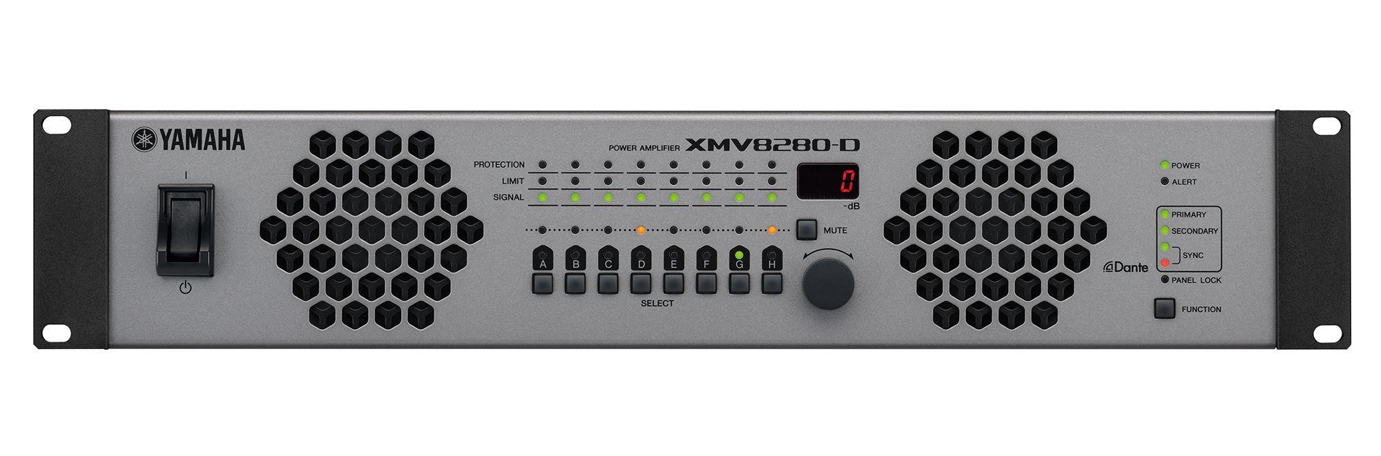 Yamaha XMV8280-D 8 Kanallı Power Amfi 8x280 Watt/4 ohm Dante