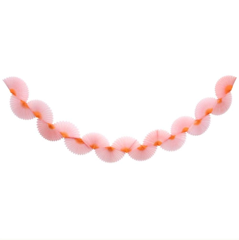 Meri Meri - Pink Honeycomb Fan Garland - Pembe Petekli Yelpaze Asılan Süs Asılan Süsler