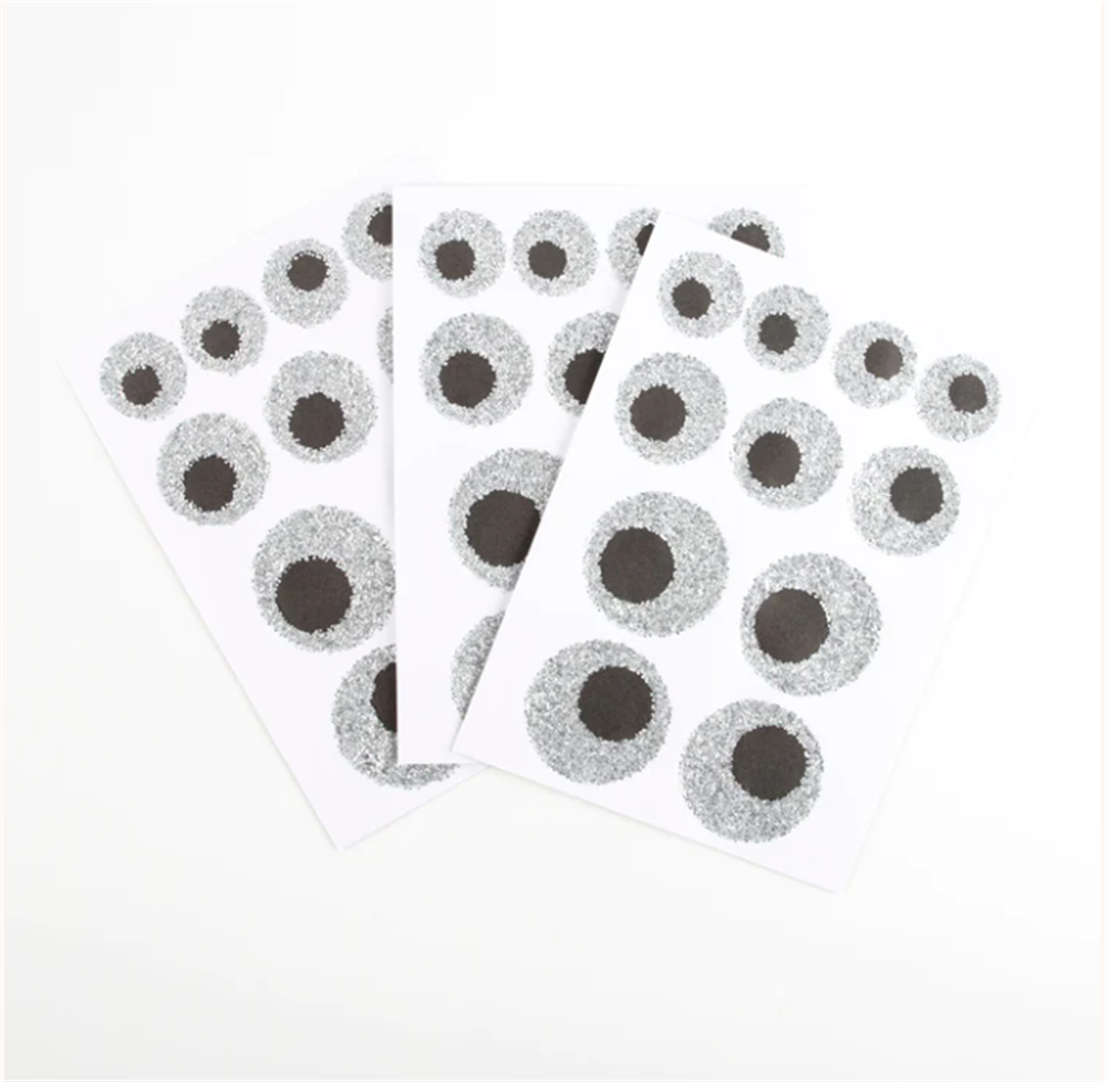Meri Meri - Eco Glitter Eyeball Stickers - Parıltılı Göz Çıkartmalar (8'li) Çıkartmalar