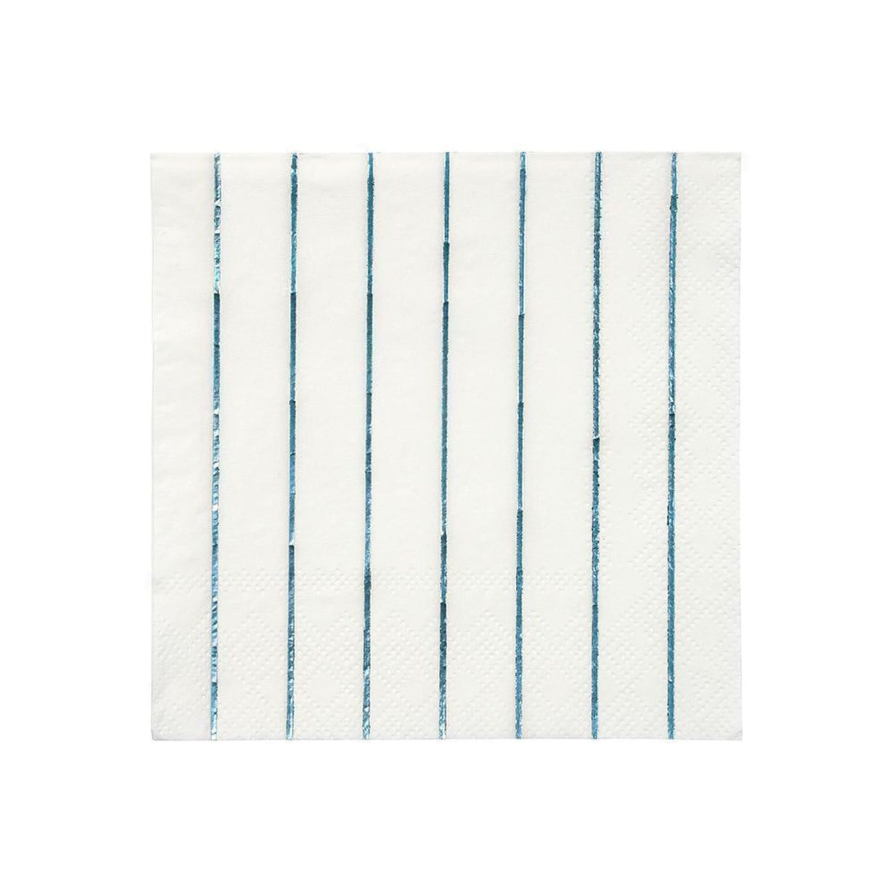 Meri Meri - Blue Holographic Stripe Napkins - Mavi Hologramlı Çizgili Peçete - S