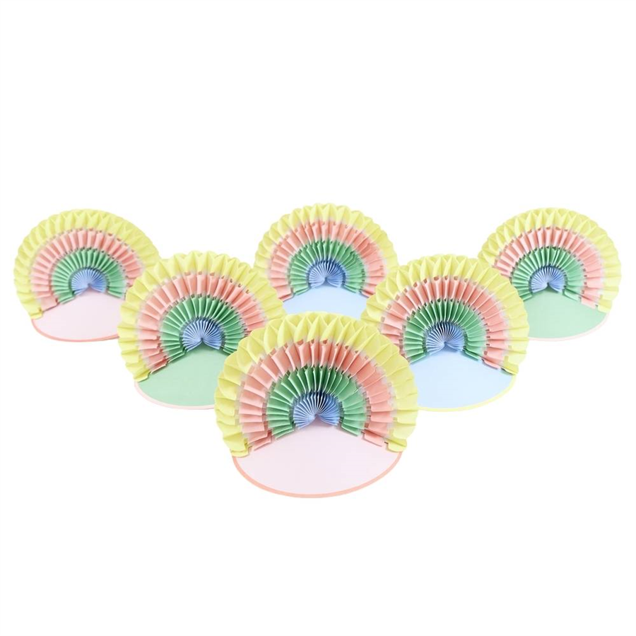 Meri MeriMeri Meri - Charm Party Rainbow Party Hats - Charm Parti Gökkuşağı Parti Şapkaları - 6 Adet298599