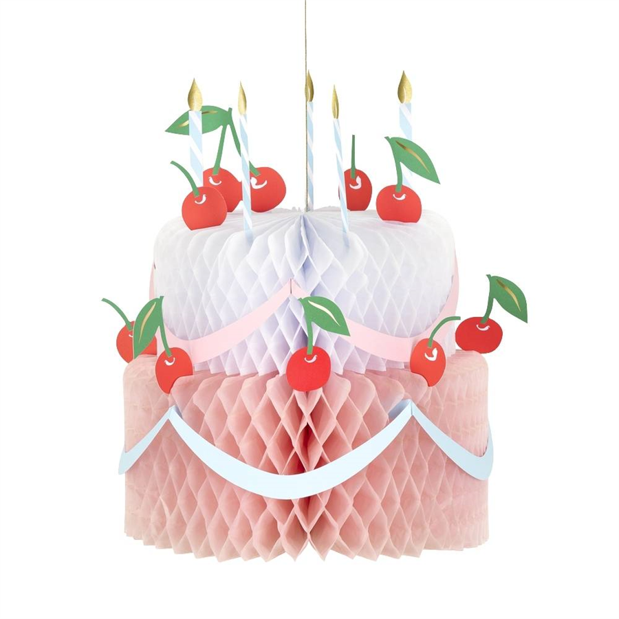 Meri MeriMeri Meri - Honeycomb Birthday Cake Decoration - Petek Doğum Günü Pasta Süsü299679
