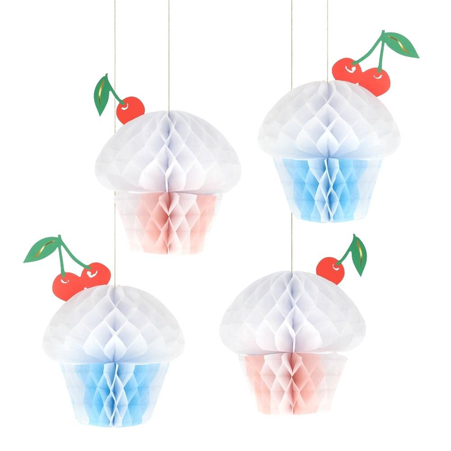 Meri MeriMeri Meri - Honeycomb Cupcake Decorations - Petek Cupcake Süsleri - 4 Adet299688