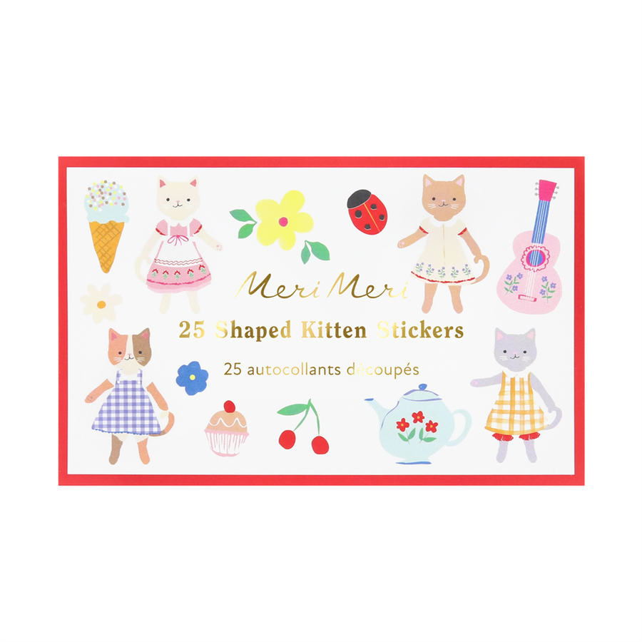 Meri MeriMeri Meri - Kitten Club Shaped Stickers - Yavru Kedi Kulübü Şekilli Çıkartmalar - 25 Çıkartma300786