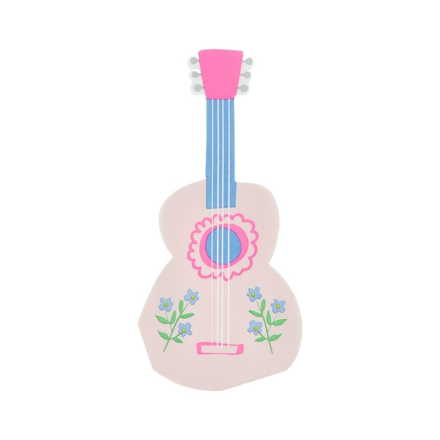 Meri MeriMeri Meri - Pink Guitar Shaped Napkins - Pembe Gitar Şekilli Peçeteler - 16 Adet300723
