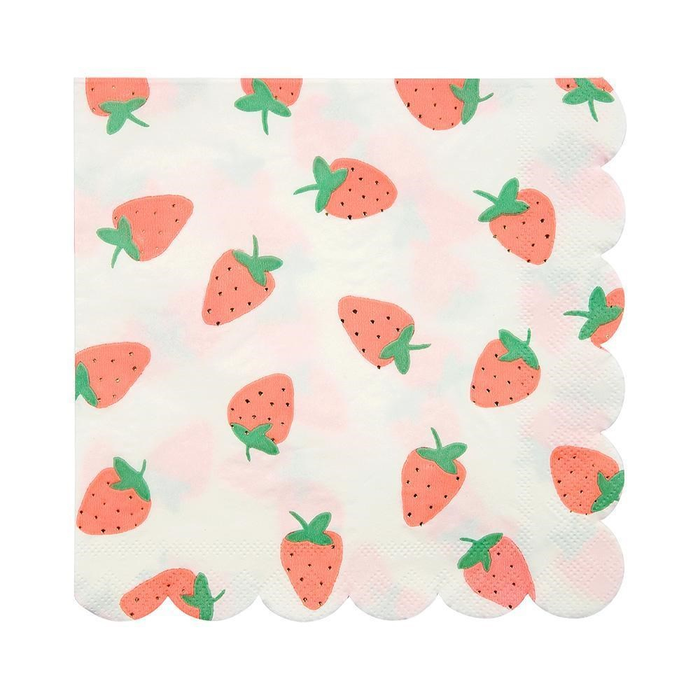 Meri MeriMeri Meri - Strawberry Napkins - Çilek Peçete - S174376