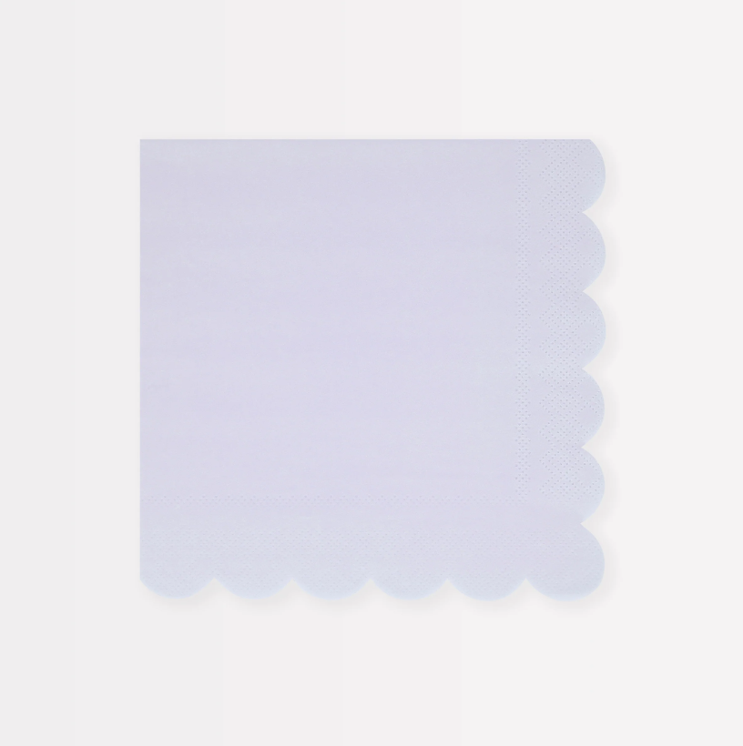 Meri Meri - Periwinkle Large Napkins - Menekşe Rengi Peçeteler (L) (x16) Peçeteler
