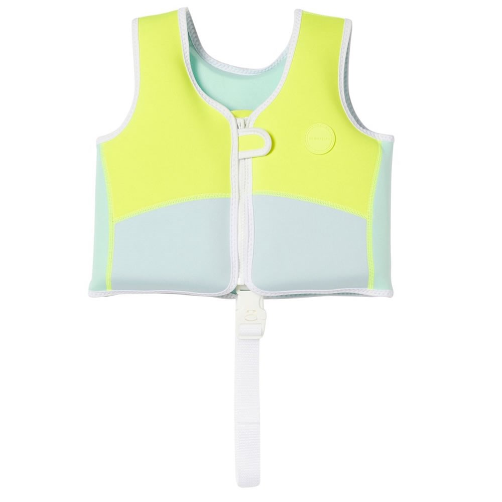 SUNNYLiFESUNNYLiFE - Salty the Shark Swim Vest Aqua Neon Yellow Yüzme Yeleği- 2-3 YaşSCMSVAQM